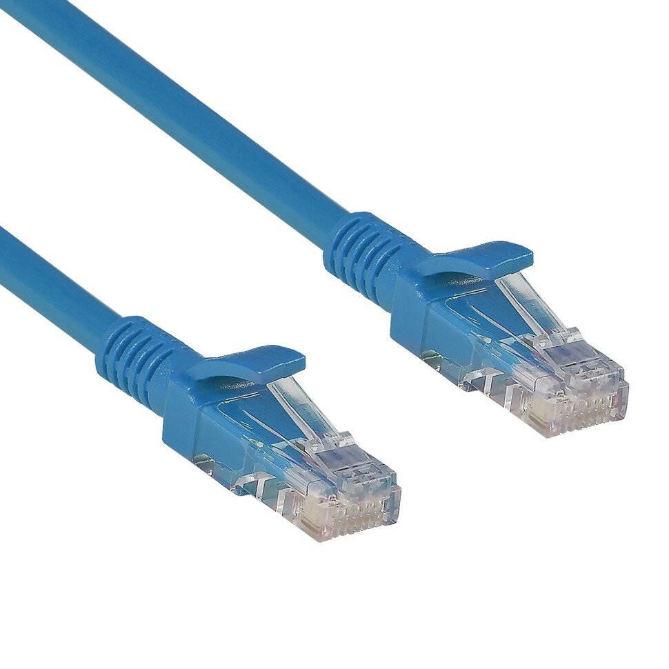 Патч-корд ExeGate UTP-RJ45-RJ45-5e-1M-BL, UTP, cat.5e, 1м, синий (EX241494RUS)