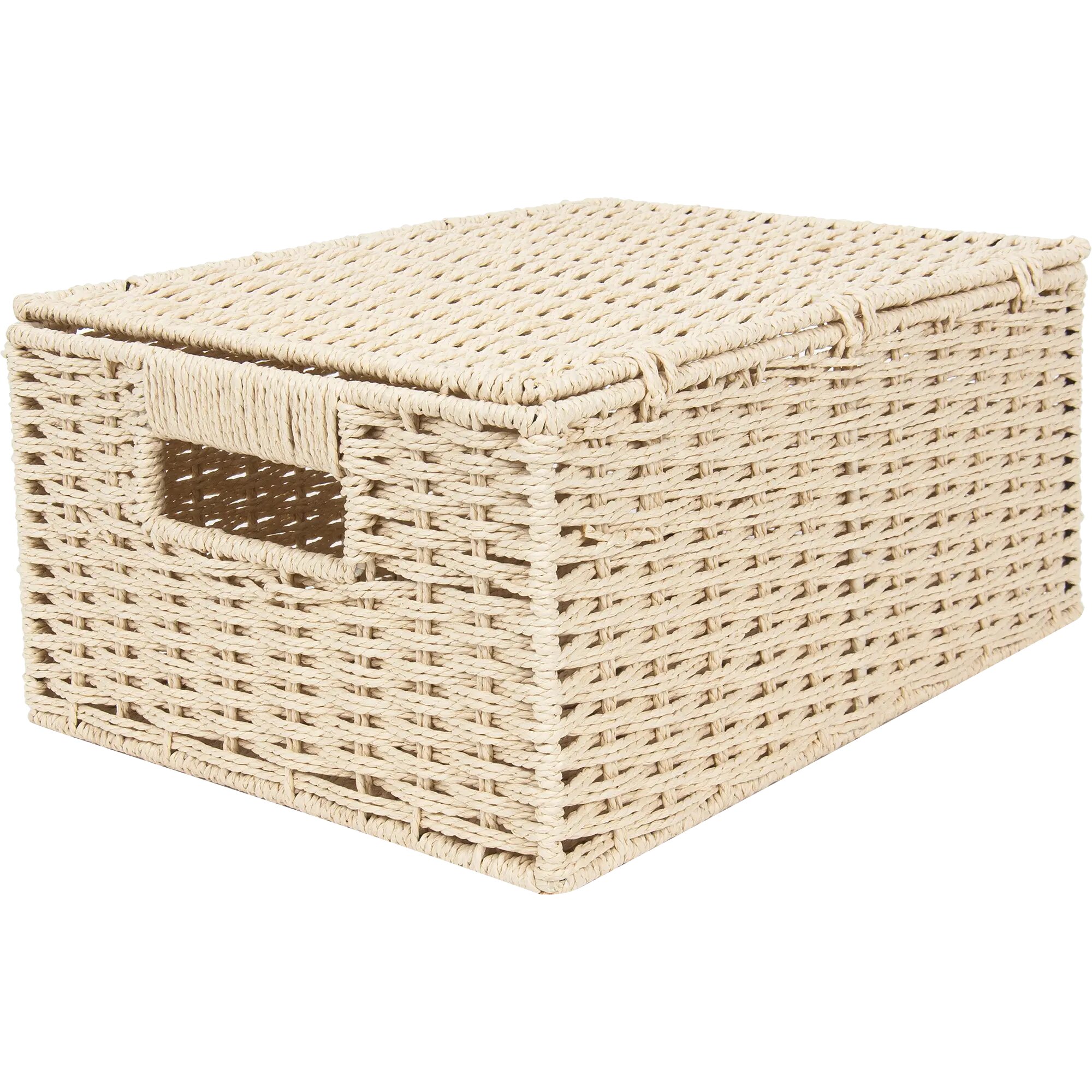 Корзина для хранения 31x15x23 см бумажный шпагат цвет бежевый