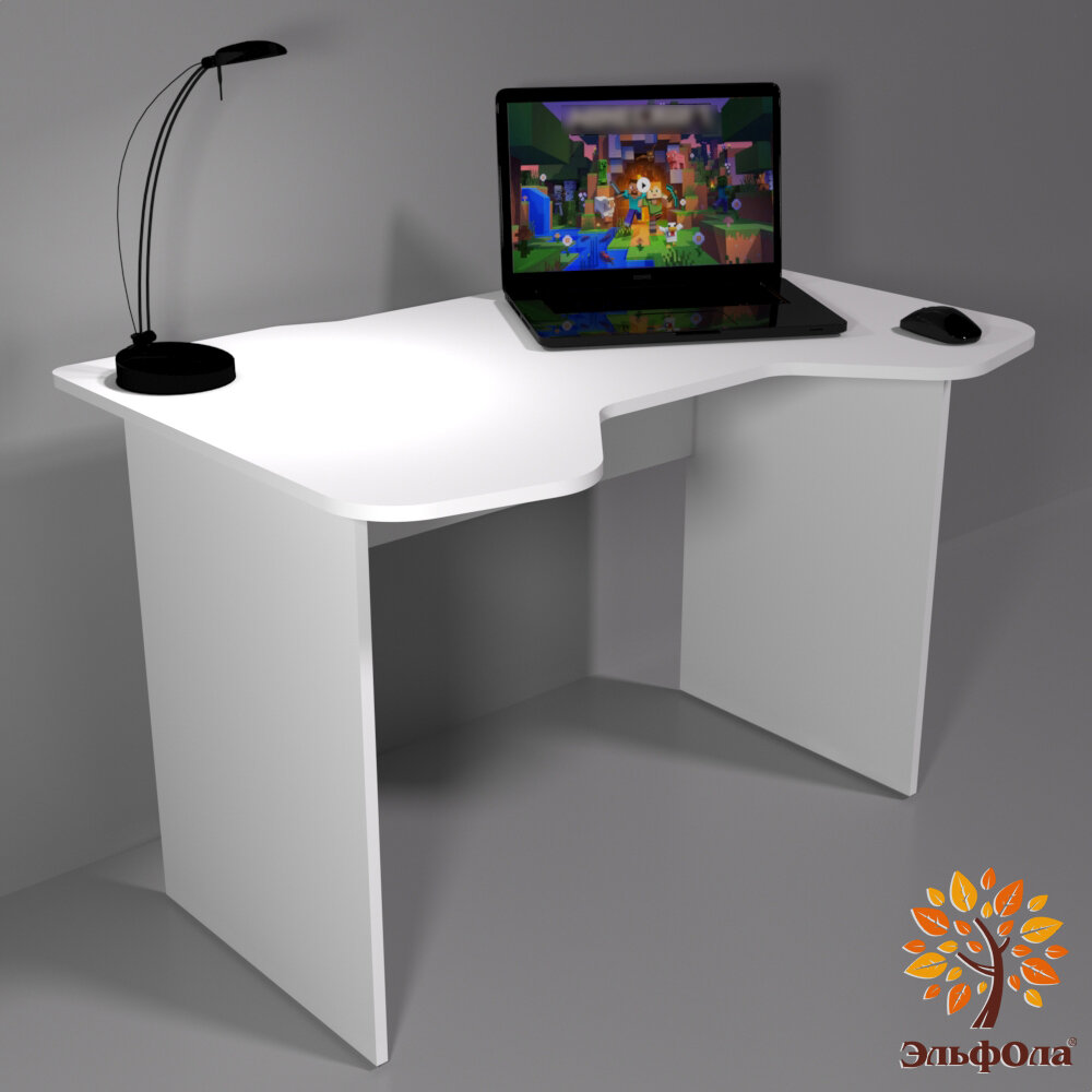Стол компьютерный/геймерский цвет белый 110*72*74 см ЭльфОла