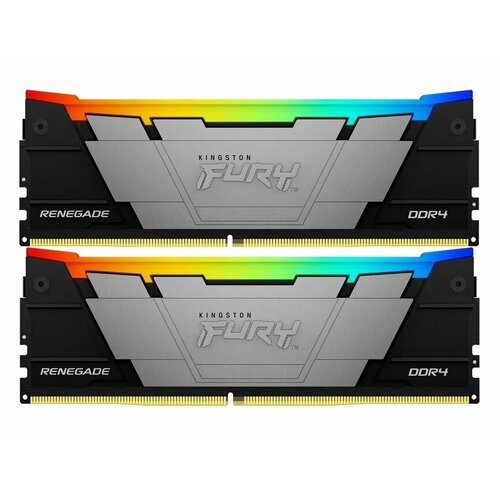 Модуль памяти DDR 4 DIMM 32Gb PC28800 3600Mhz Kingston FURY Renegade Black RGB CL16 Kit of 2 KF436C16RB12AK232 retail 14015₽