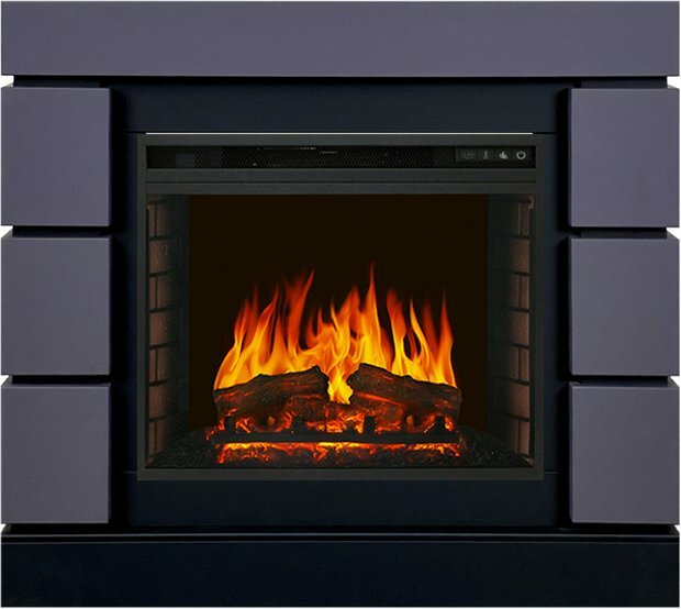 Электрокамин RoyalFlame Modern серый графит с очагом Vision 23 звуковые эффекты обогрев пульт ду