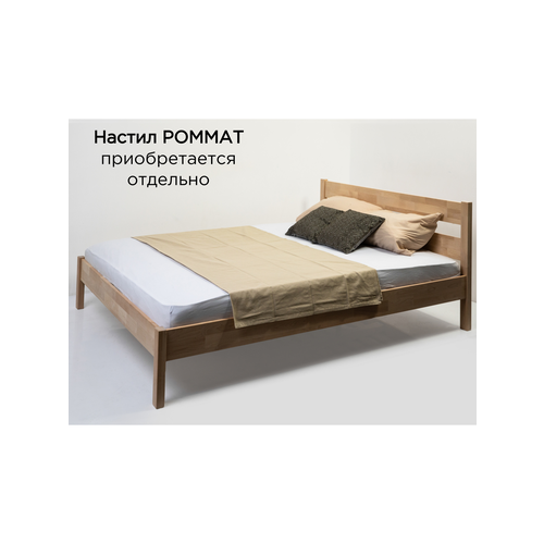 Двуспальная кровать Агата из массива березы 120 х 200 см без настила цвет без покраски 17400₽