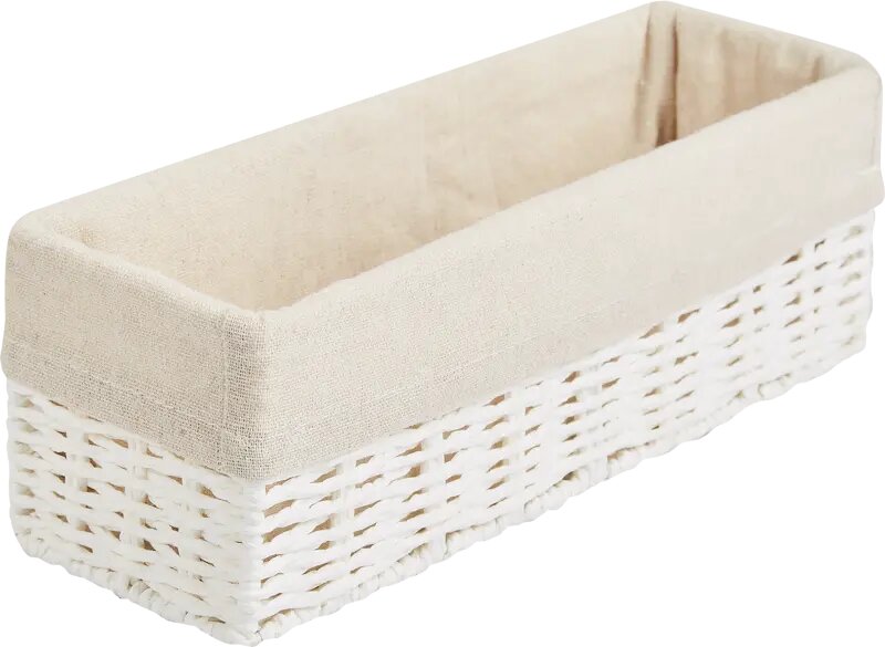 Корзина для хранения 30x10x10 см бумага цвет белый