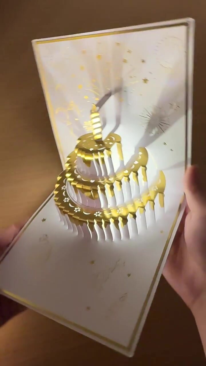 Открытка Amazon Birthday Card 3D, с музыкой, сине-зеленая — фото 1