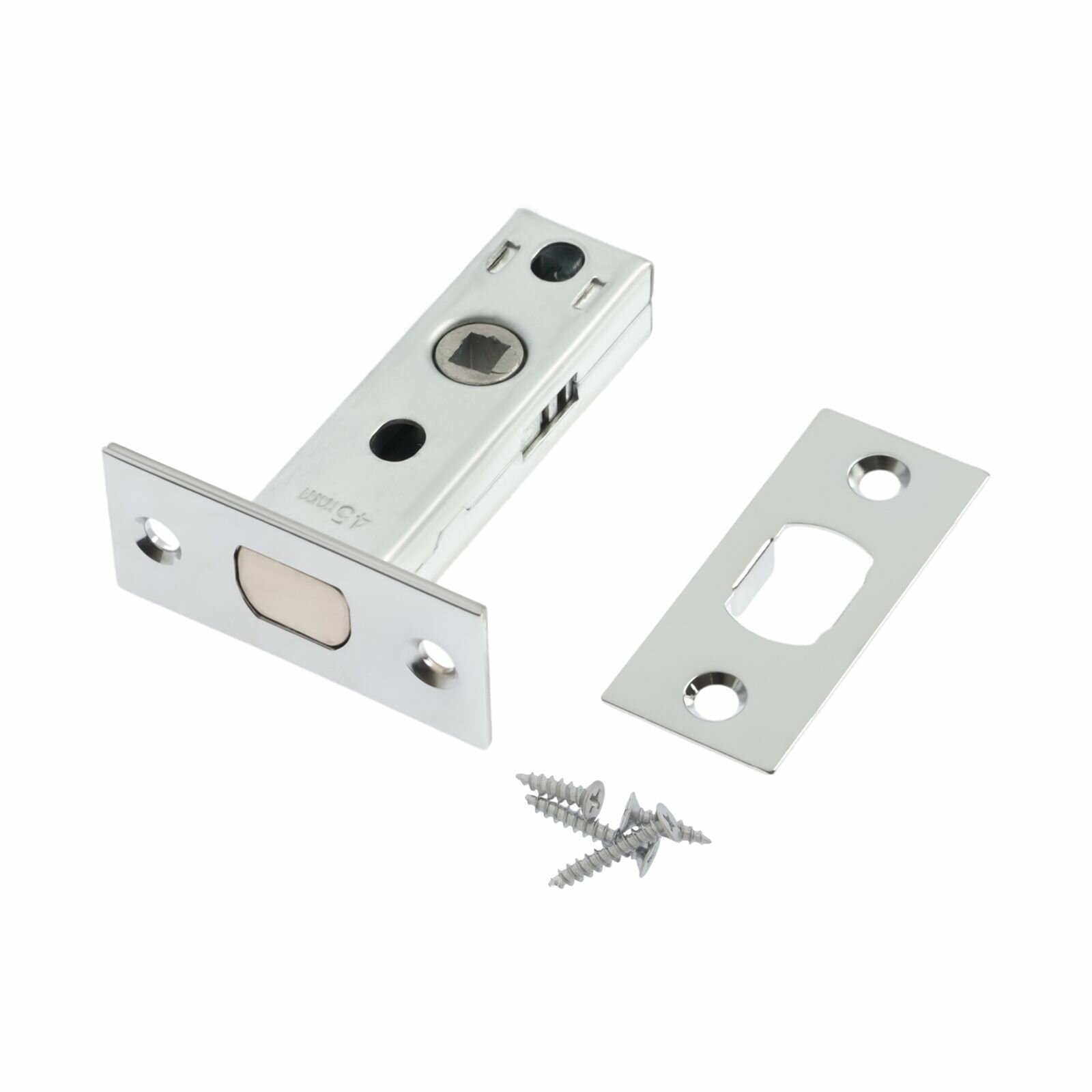 Задвижка дверная межкомнатная LOCKLAND ZDM1CP цвет хром стальной язычок