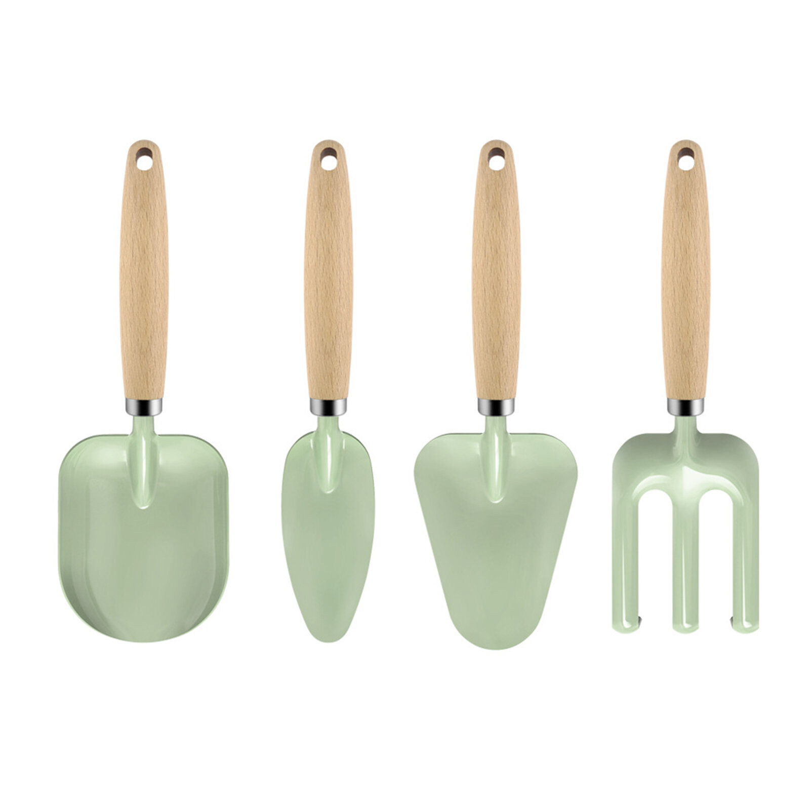 4pcs Garden Shovel Multipurpose Efficient Cartoon Wood Handle Digging for Farm