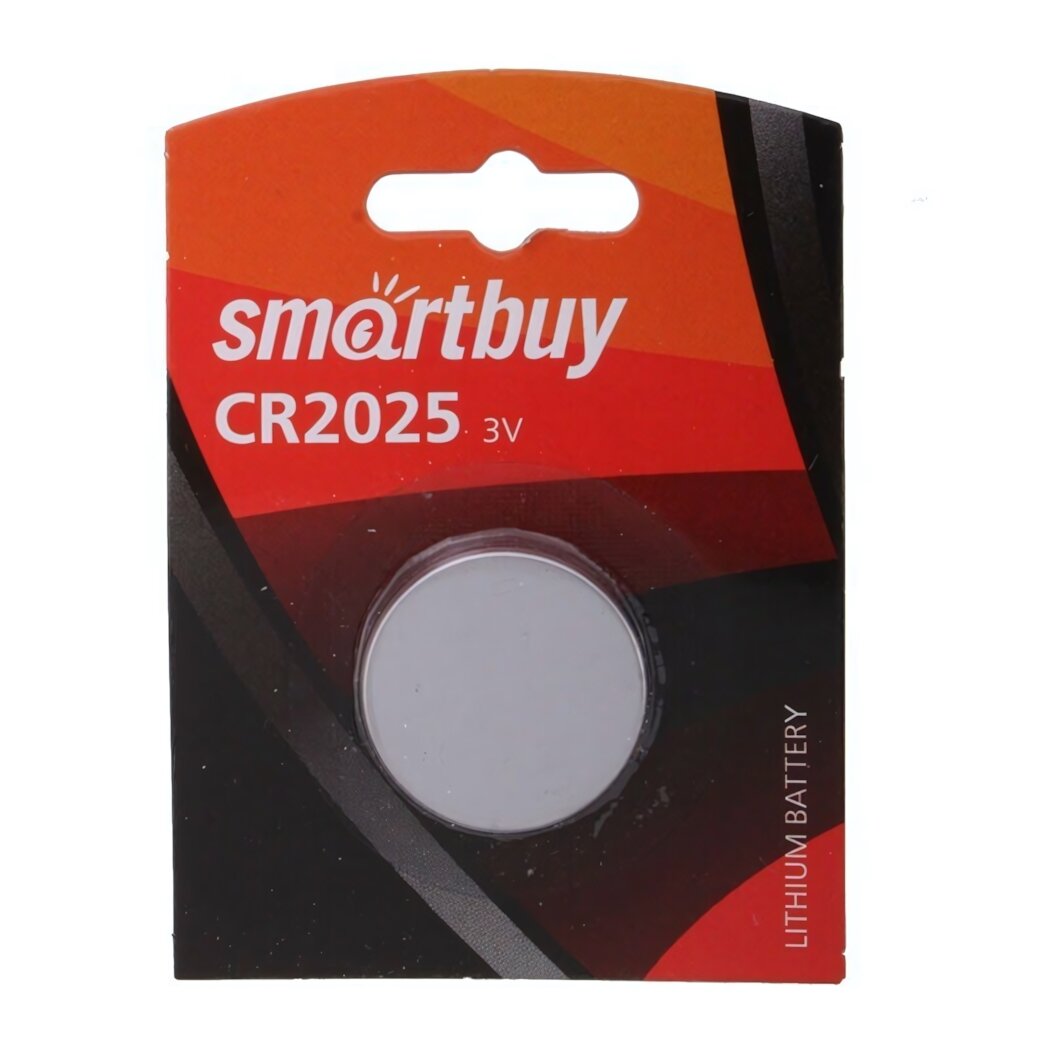 Батарейка CR2025 3V литиевая, Smartbuy, для часов и электроники