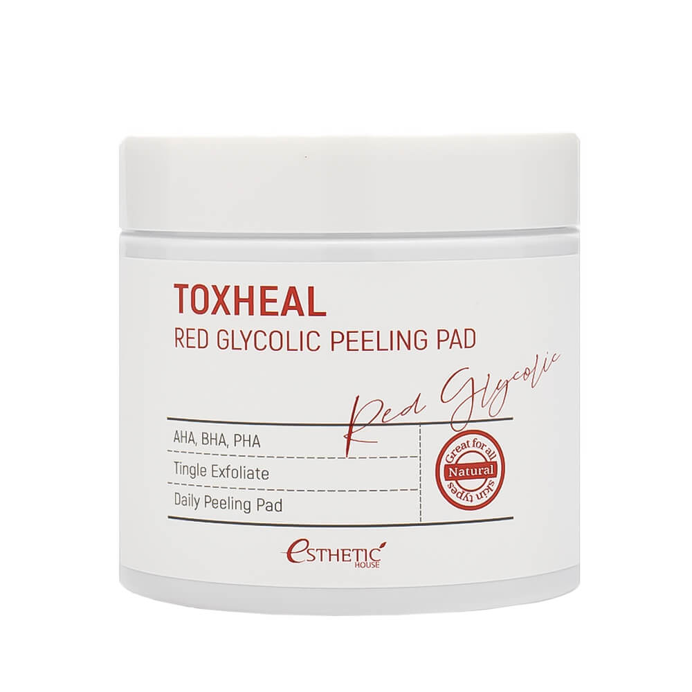 Пилинг-пэды с миндальной кислотой Esthetic House Toxheal Red Glycolic Peeling Pad, 100 шт