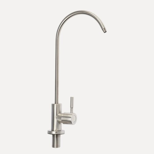 Изображение товара Кран для всех видов бытовых фильтров ZEIN К-04, нержавеющая сталь, сатин