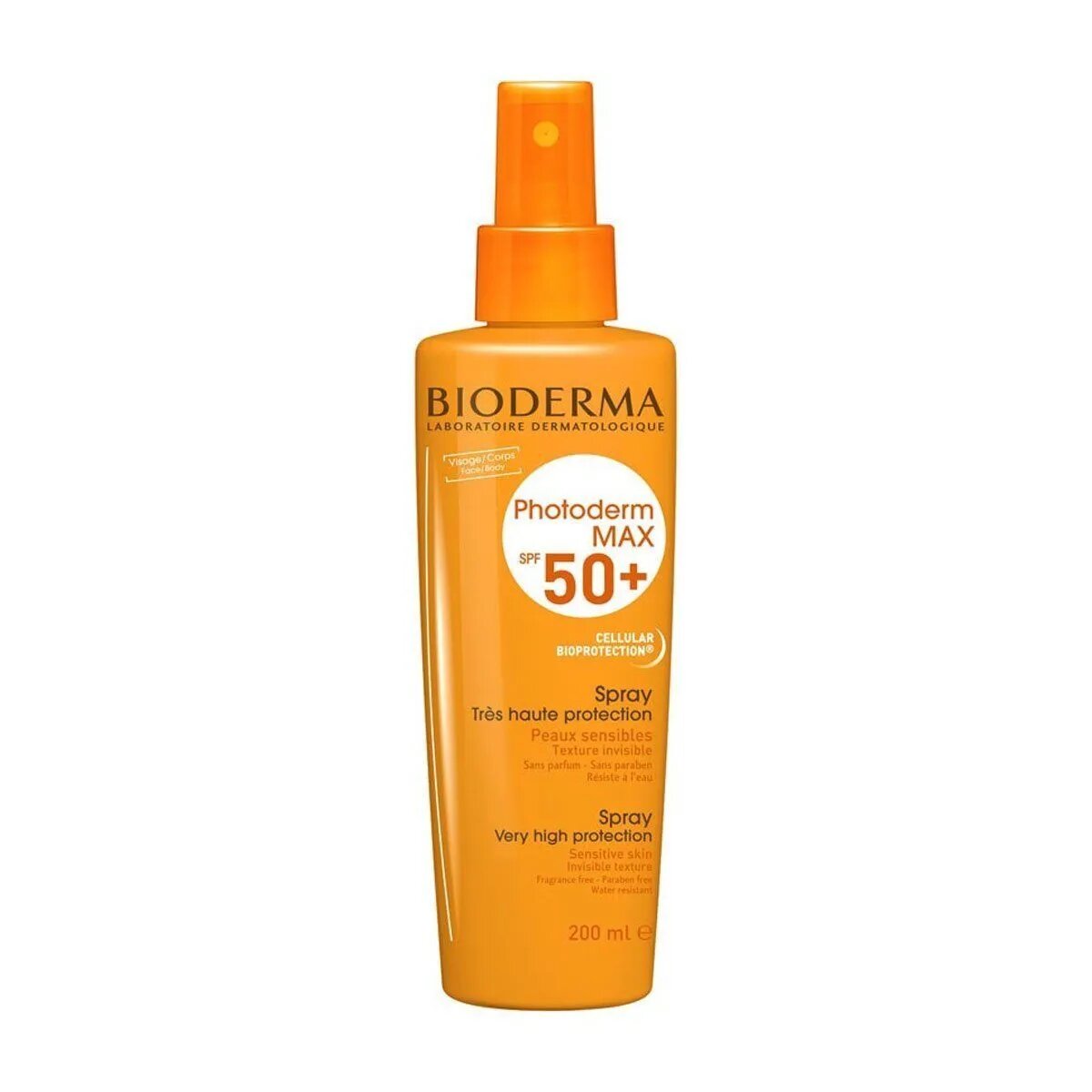 Картинки BIODERMA Photoderm MAX SPF50+ Солнцезащитный спрей для тела, позволяет достичь идеального загара, 200 мл