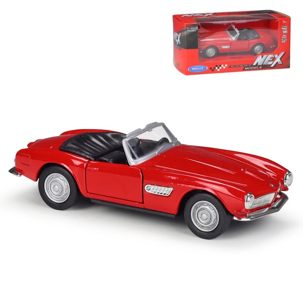 1/36 BMW 5071956, классическая игрушечная машинка для детей, литой под давлением автомобиль Welly, миниатюрная коллекция с откатными колесами, подарок для мальчиков, Красный