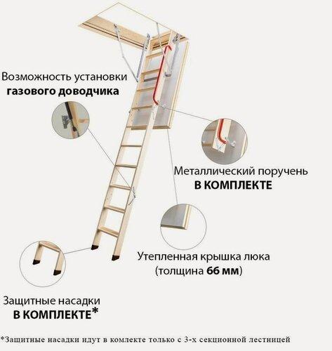 Изображение товара Чердачная лестница Fakro LTK Thermo 600*1000*2800 (60*100 см)
