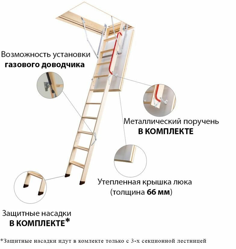 Чердачная лестница Fakro LTK Thermo 700*1300*3050 (70*130 см)