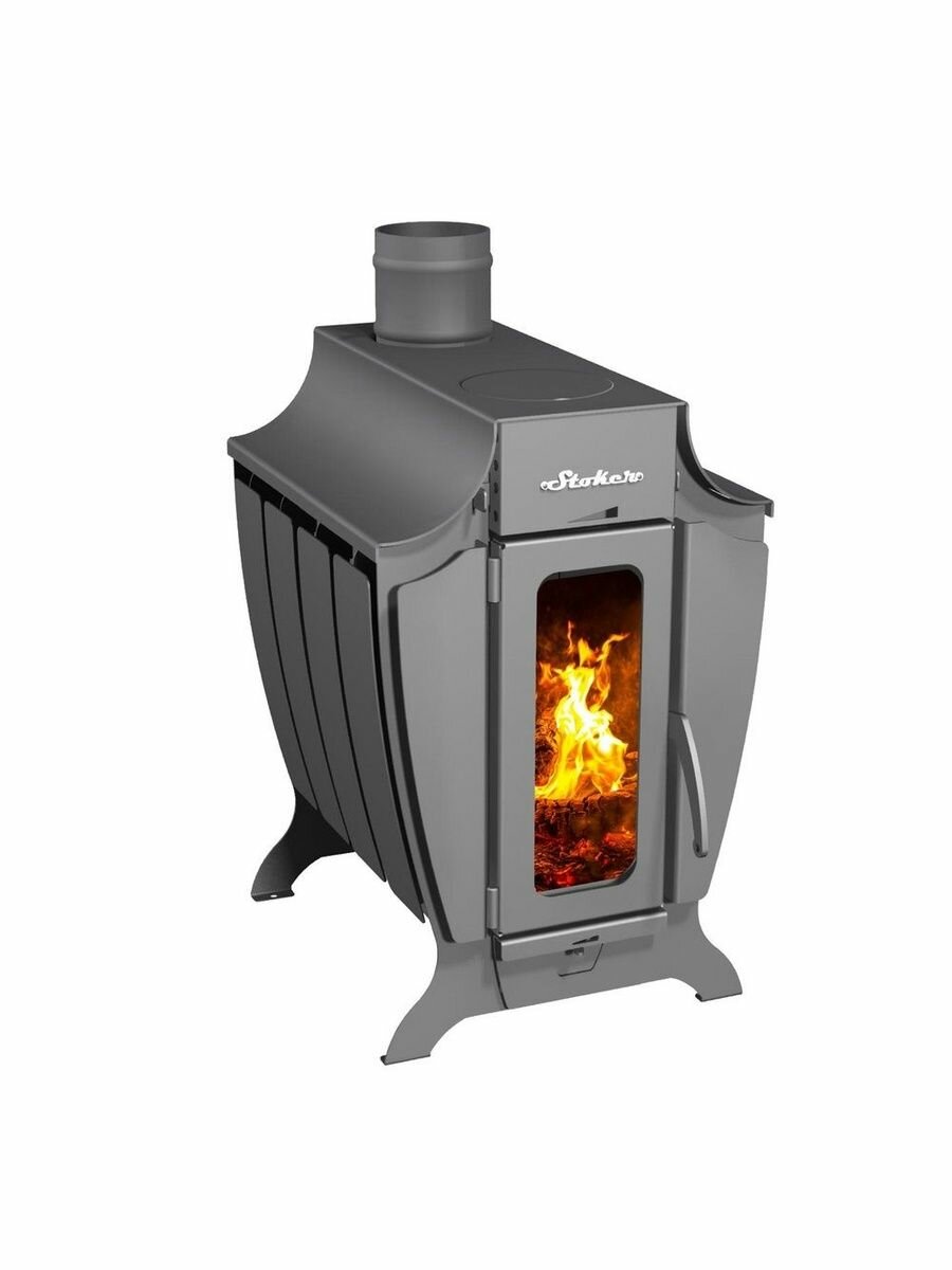 Ермак Stoker 100-G печь газо-дровяная  длительного горения  с возможностью работы на газе
