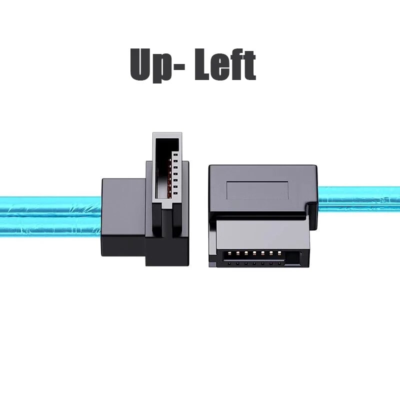 SATA 3.0 кабель 15cm, Цвет: up left