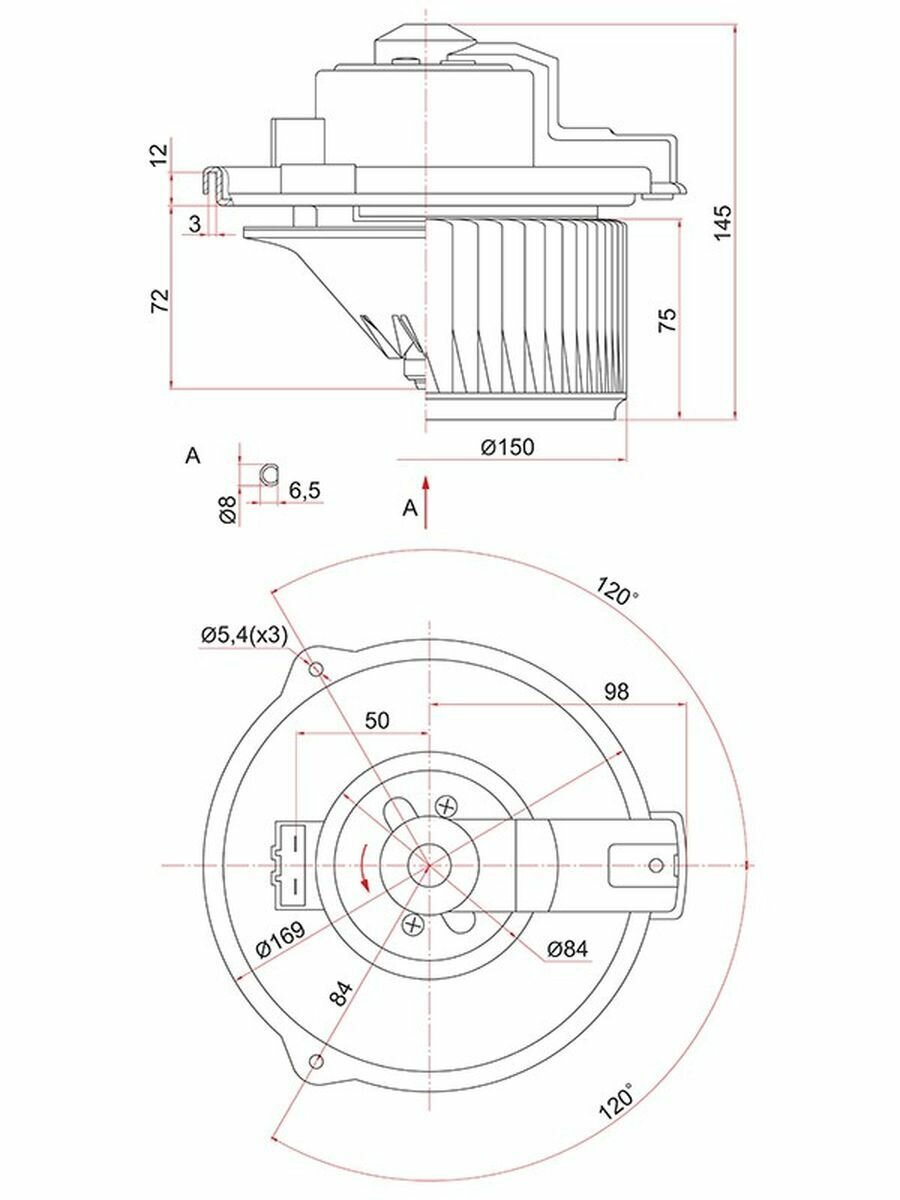 ST8710333040 SAT Мотор отопителя салона TOYOTA IPSUM #XM1# 96-01/CAMRY#CV30 RHD