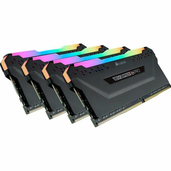 Оперативная память Corsair DDR4 32Gb (4x8Gb) 3600MHz pc-28800 Vengeance RGB PRO CL18 1.35V (CMW32GX4M4D3600C18)