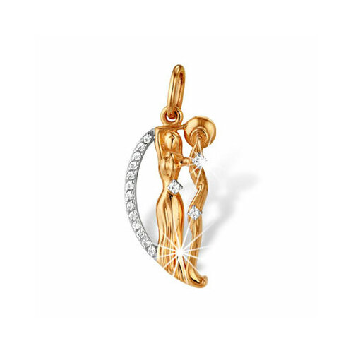 кулоны the jeweller знак зодиака скорпион из золота с фианитами Подвеска VOROBYEVA, красное золото, 585 проба, фианит, размер 2.6 см.