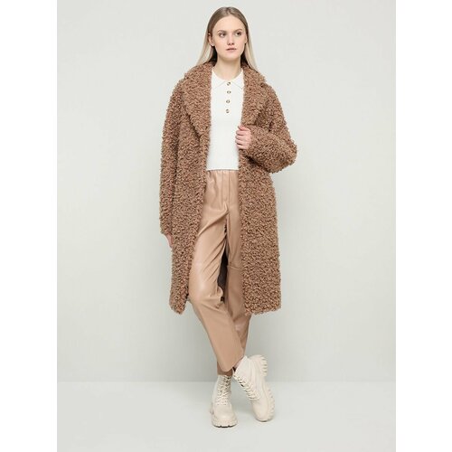 Пальто ALEF, размер 48, коричневый пальто размер 48 коричневый