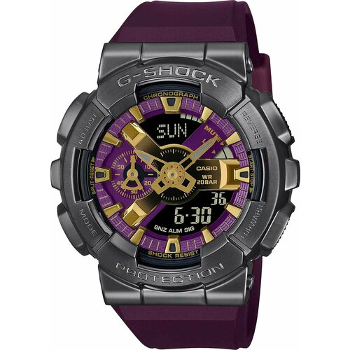 Наручные часы CASIO G-Shock GM-110CL-6A, черный, бордовый