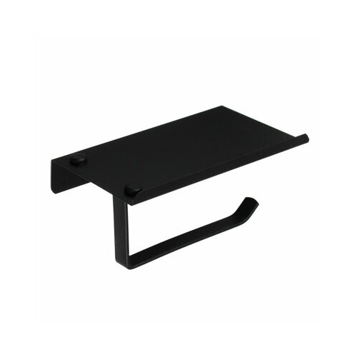 Sonwelle бумагодержатель с полочкой для моб. телефона, нерж. сталь, черный