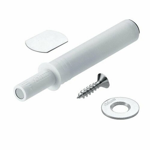 Врезной толкатель фасада Blum TIP-ON Push-to-open, короткий белый