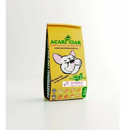 Сухой корм для собак Акари Киар Аврора / Acari Ciar Aurora (Медиум гранула) 2,5 кг филе тресковых пород рыб кубик 1кг