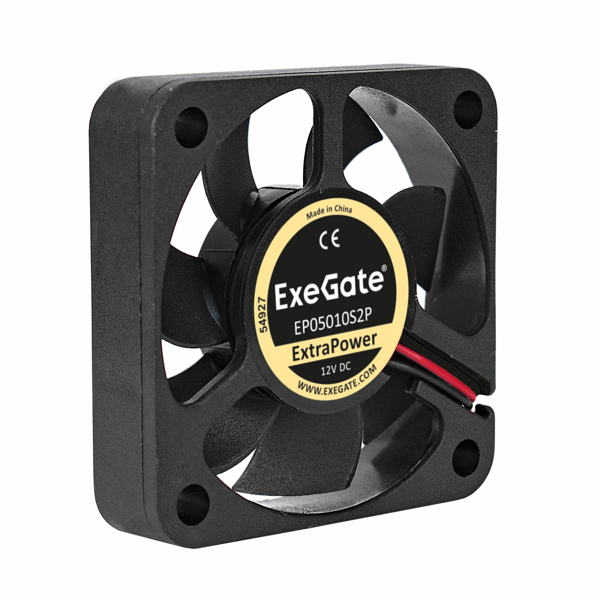 Вентилятор 12В DC ExeGate ExtraPower EP05010S2P (50x50x10 мм Sleeve bearing (подшипник скольжения) 2pin 6500RPM 36dBA)