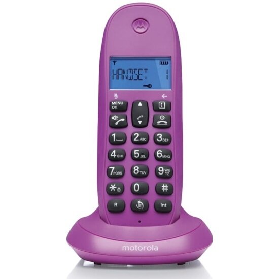 Радиотелефон Motorola Solutions Motorola DECT C1001LB+, фиолетовый