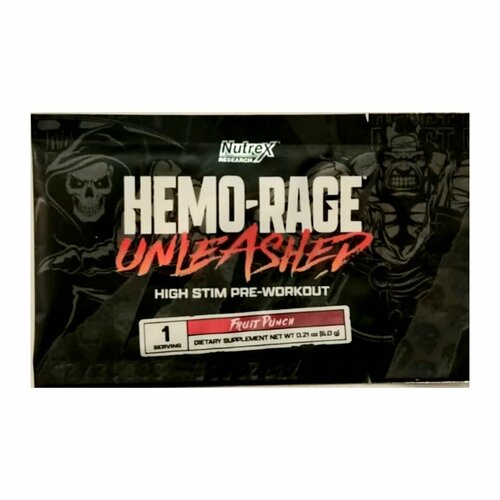 Nutrex Hemo-Rage Unleashed 6 гр (Nutrex) Фруктовый пунш nutrex hemo rage unleashed 30 порций голубика лимонад