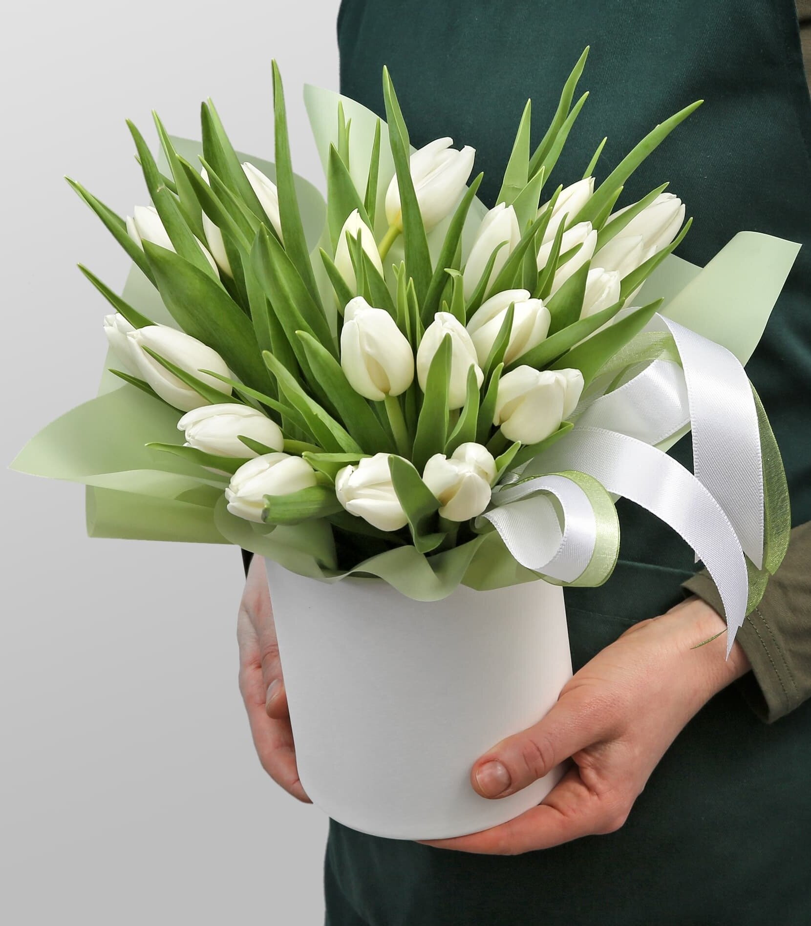 Композиция из Тюльпанов «Ангельский рассвет»