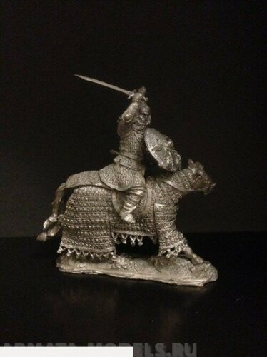 Изображение товара 4054ТБ ВИМ, конный тяжеловооруженный монгол с саблей, 54 мм