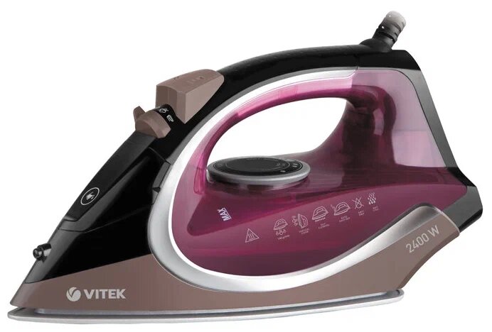 Утюг VITEK VT-8309 BK, фиолетовый/черный/бежевый