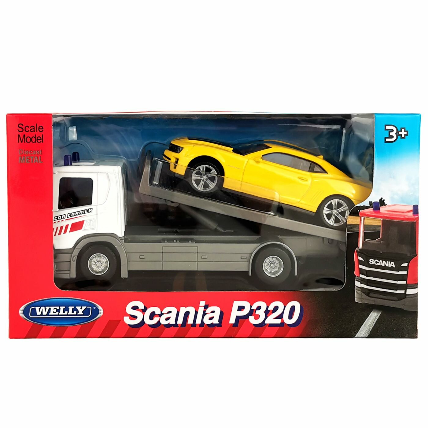 Набор, Грузовик Scania (1:57), Chevrolet Camaro ZL1 (1:43)