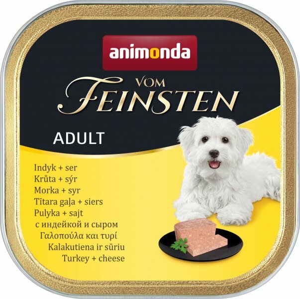 Animonda Vom Feinsten Индейка с сыром для собак 22шт.×150 гр