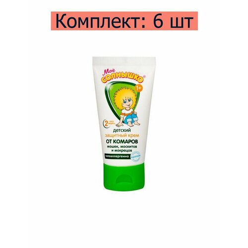 Мое солнышко Крем детский от комаров, защитный, 50 мл, 6 шт