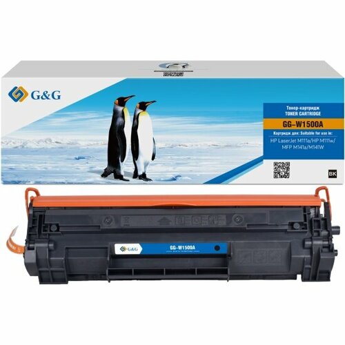 Картридж лазерный G&g GG-W1500A W1500A черный (975стр.) для HP LaserJet M111a/M111w/MFP M141a/M141W