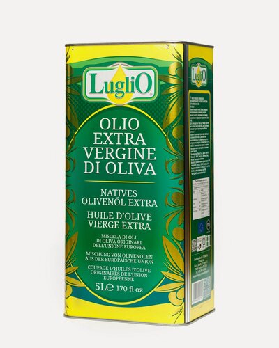Изображение товара Оливковое масло LugliO нерафинированное холодного отжима Extra Vergine, Италия, 5 л