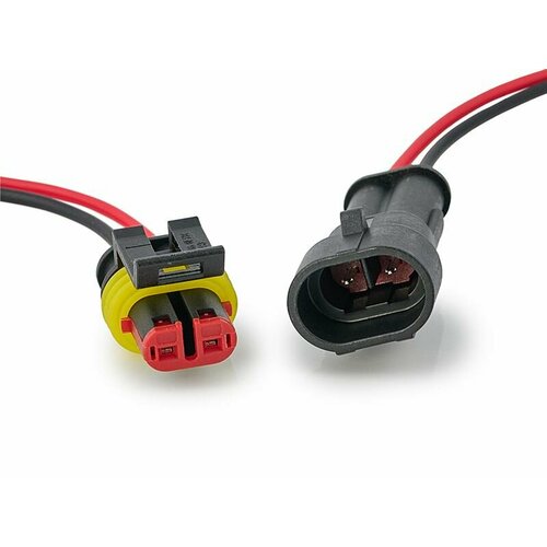 Разъёмы герметичные 2-х контактные с проводами 15см (мама+папа)