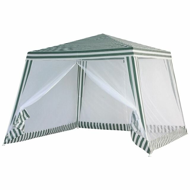 Шатер с антимоскитной сеткой 3x3x2,35м, зелёно-белый
