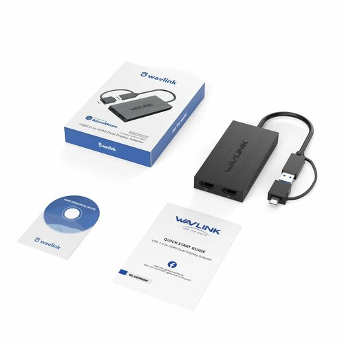 WAVLINK Адаптер USB 31USB C на два HDMI SM768 Dual 2K 369900₽