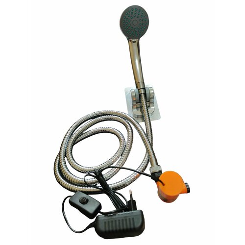 Переносной душ 220V(компактный) желтый, серебристый