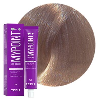 Обзор: Tefia Mypoint гель-краска для волос Tone On Tone, 9.6 очень светлый блондин махагоновый, 60 мл