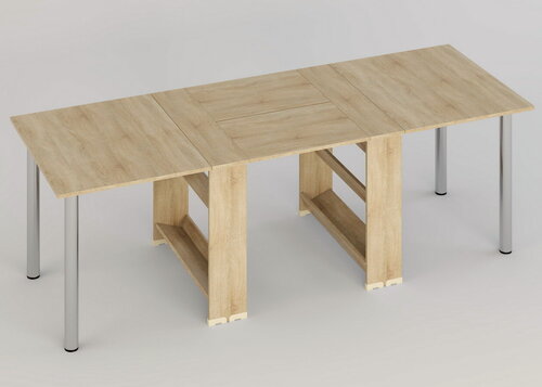 Изображение товара Стол-книжка СКР-16 (2400 мм) Дуб Сонома, раскладной, обеденный, 73.9х87.0х240.0 см, россия