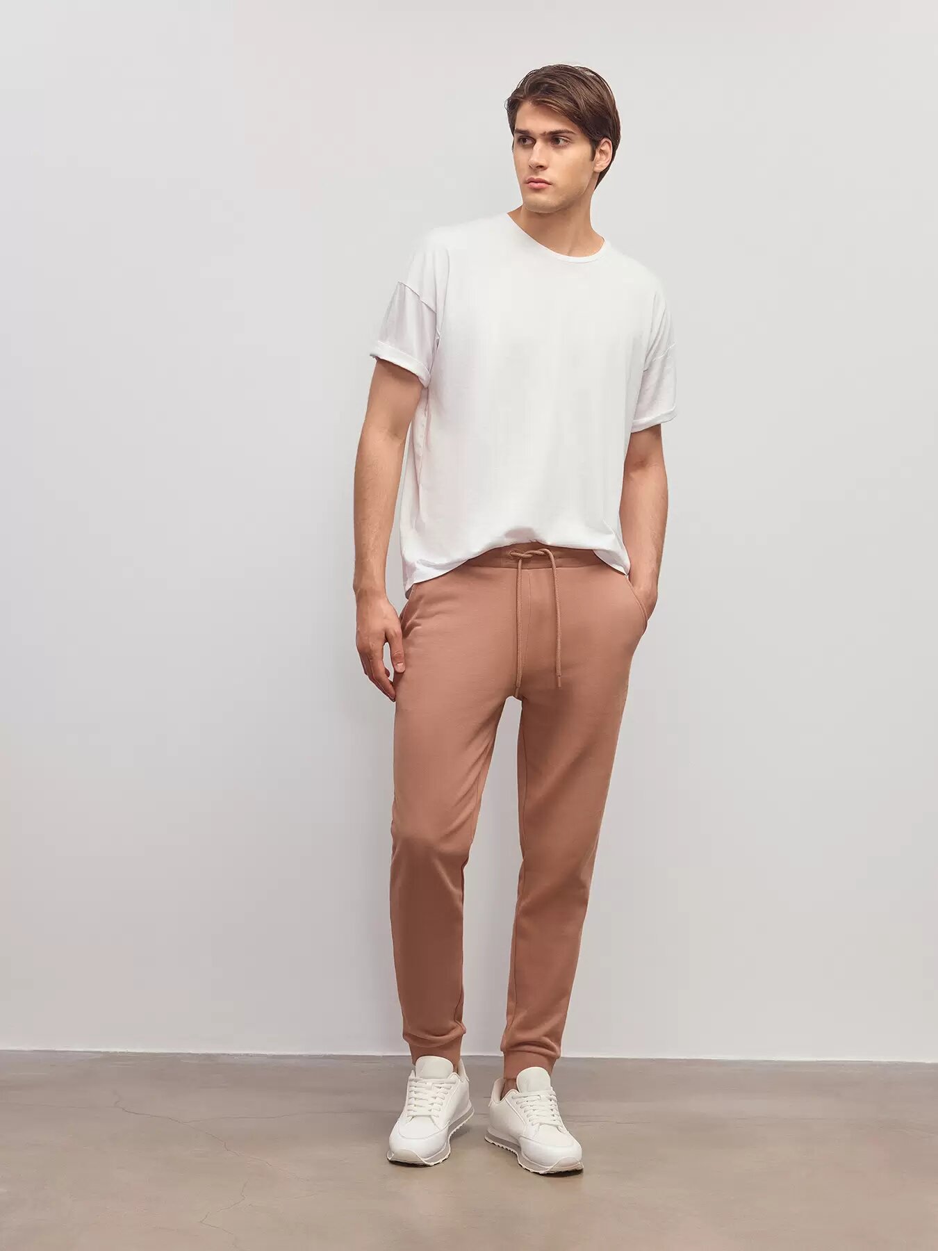 Брюки спортивные JUST CLOTHES, размер XL, бежевый