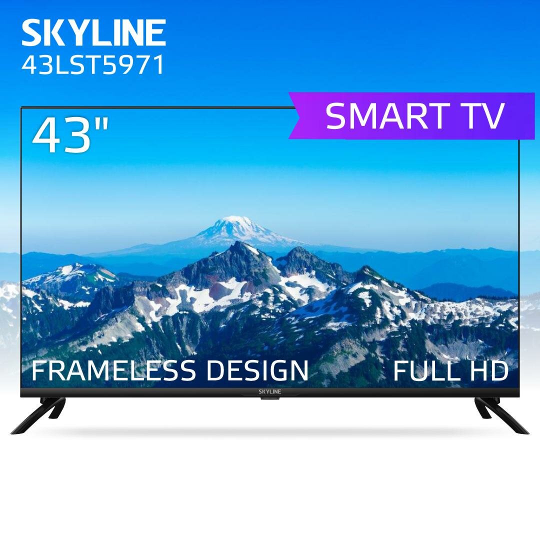 Телевизор SKYLINE 43LST5971, SMART TV (Android), FULL HD, диагональ 43", 60 Гц, черный