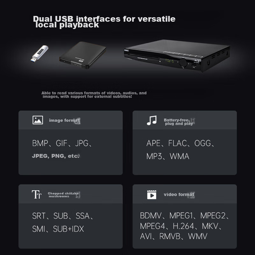 DVD-плеер GIEC BDP-G2805 Blu-Ray DVD VCD CD изображение высокой четкости Hard Drive Disc And Optical Disc Player 13508₽
