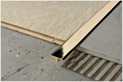 Изображение товара PROCOVER - Т образный профиль из полированной латуни 20 мм длина 2.7 метра. PROGRESS PROFILES. PCROL 209