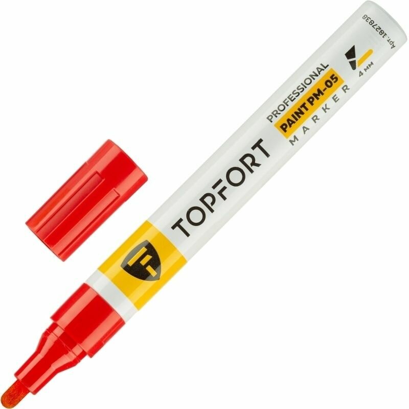 Маркер Topfort "Paint", лаковый, 4 мм, красный (ZP1501)