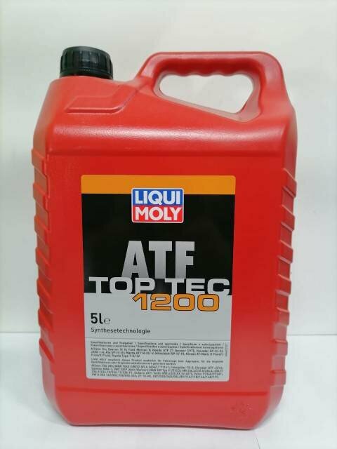 Трансмиссионное масло LiquiMoly синтетическое для АКПП Top Tec ATF 1200 5л, артикул 3682